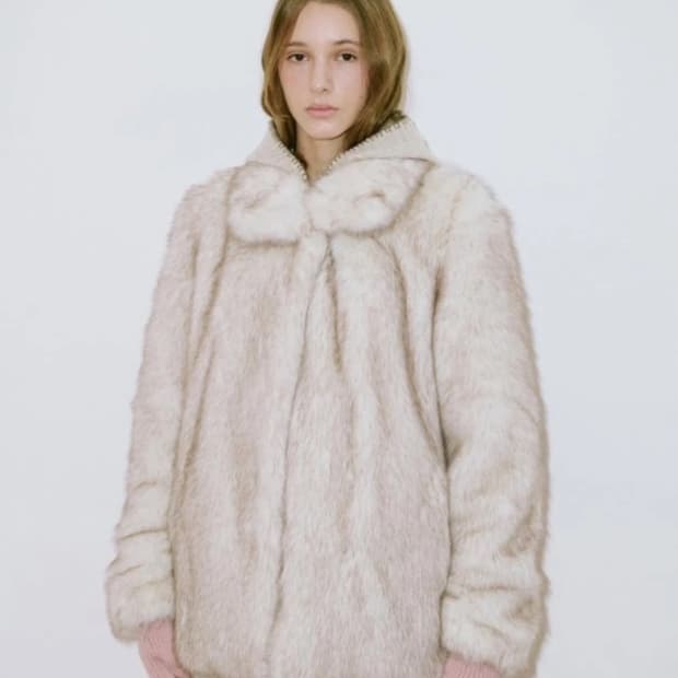 시눈 퍼자켓 아이보리