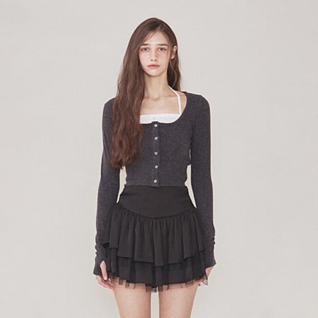 낫유어로즈 Luna cardigan set (차콜)