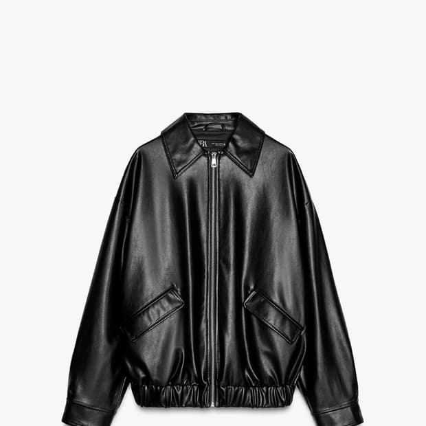 자라 레더 자켓 