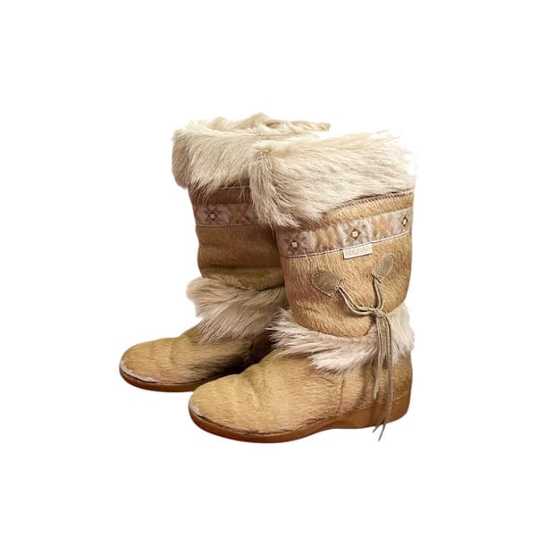 70s ITALIAN FUR BOOTS