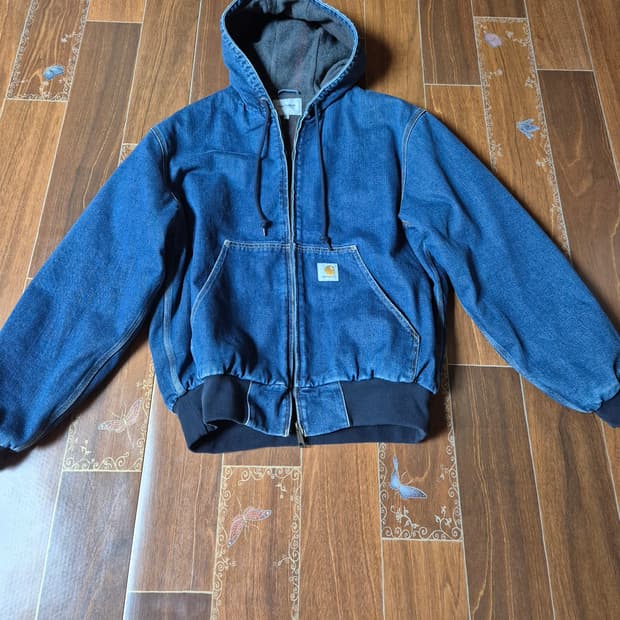 칼하트윕 액티브 자켓 L 블루 스톤 워시드