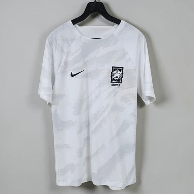 100 NIKE 나이키 대한민국2022국대 프리매치 반팔 유니폼