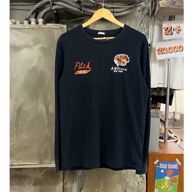 아베크롬비 롱슬리브 긴팔티 네이비 XL #csz3968