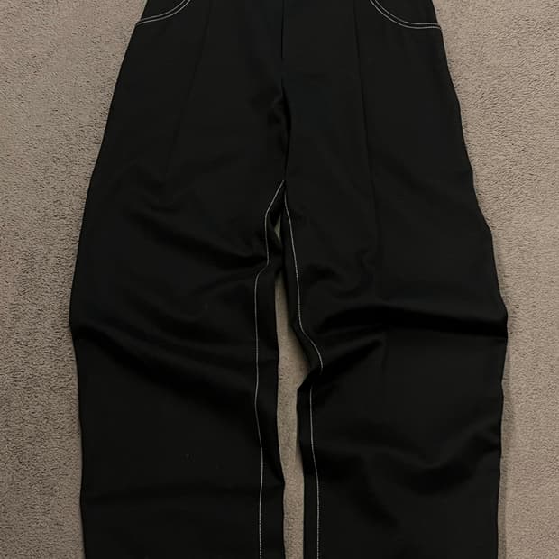 시스템옴므 스티치 밴드 와이드 팬츠 처분 