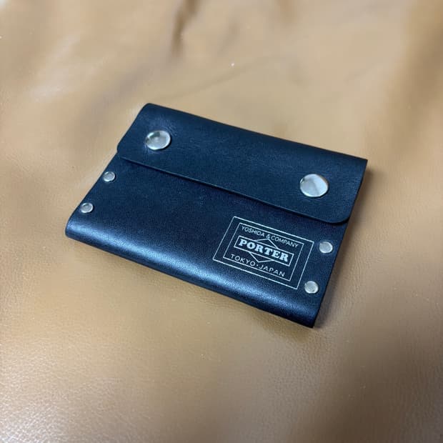 PORTER 포터 스터드 레더 월렛 지갑 블랙