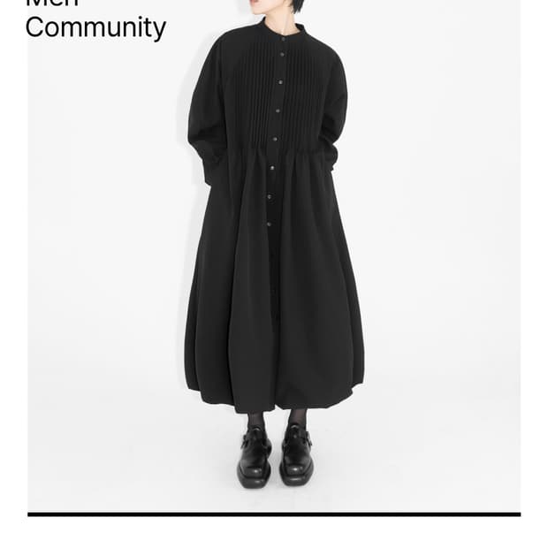 유노이아 핀턱 모스 드레스 원피스 