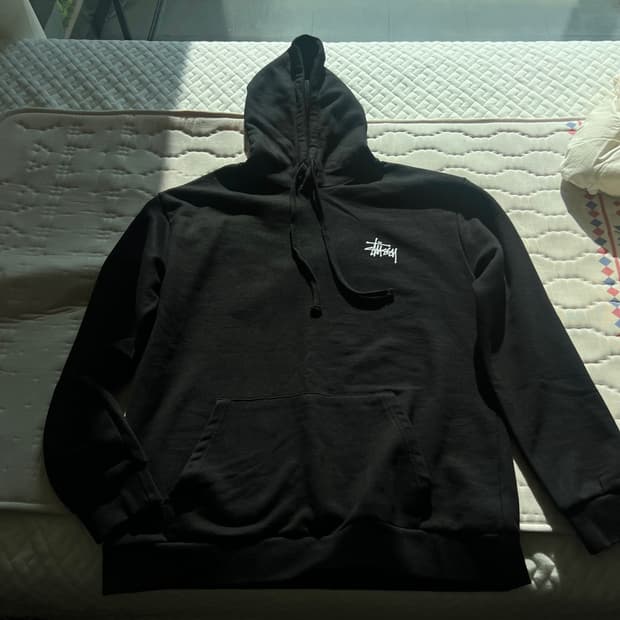 스투시 후드집업 블랙 L