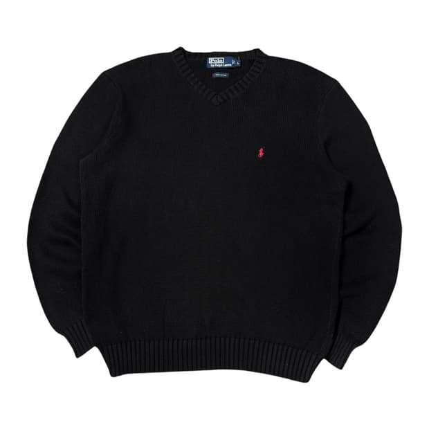(L) 폴로 랄프로렌 코튼 니트 블랙