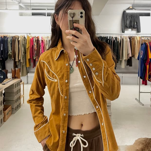 VTG corduroy western shirts 일본 빈티지 웨스턴
