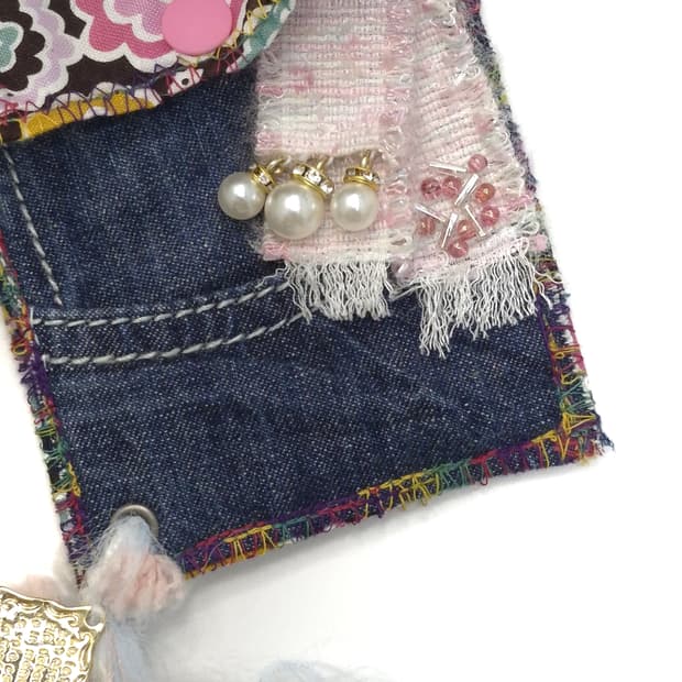 [키링] Exotic flower pocket keychain