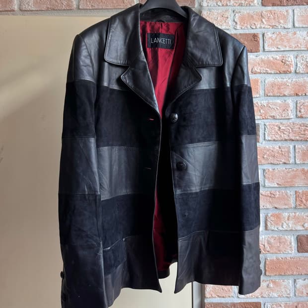 LANCETTI 램스킨 스트라이프 자켓