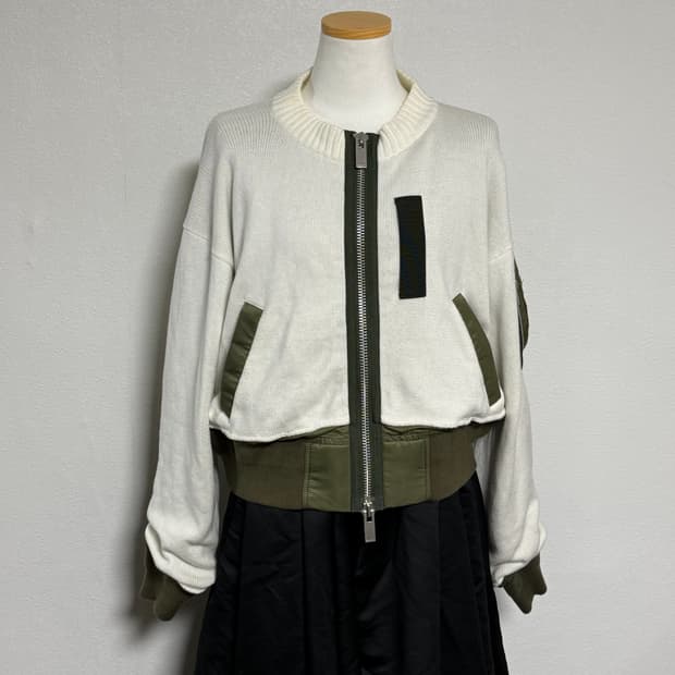 20aw 사카이 니트 마원 블루종 자켓 1사이즈