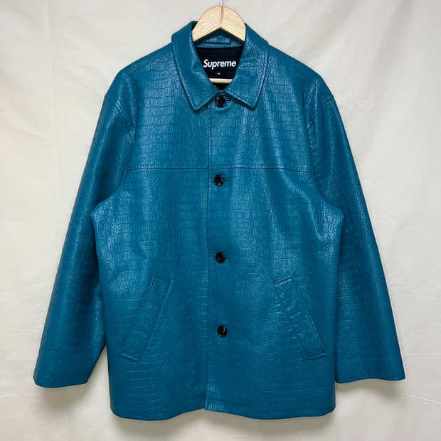슈프림 22SS Faux croc 페이크 레더 카코트 