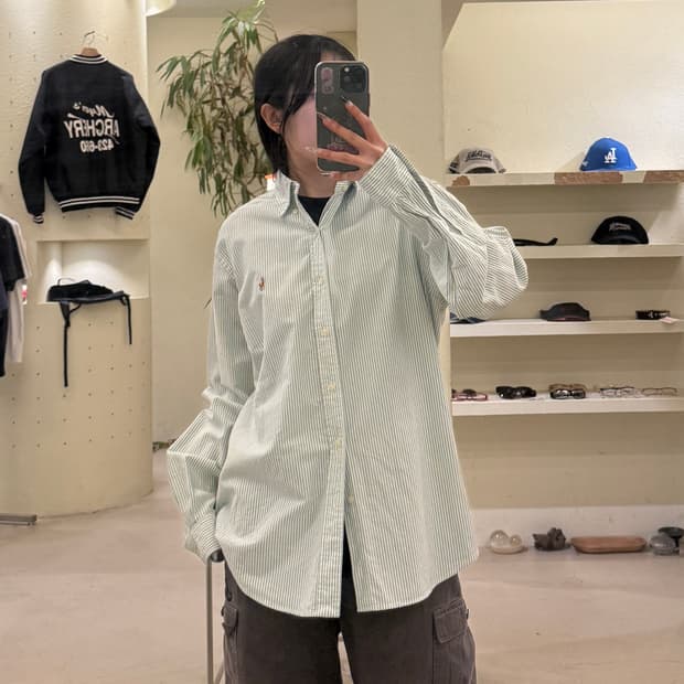 랄프 로렌 스트라이프 셔츠 