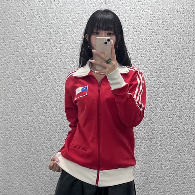 아디다스 희귀 올드스쿨 레트로 칠레 유니폼 져지 집업 M C12540