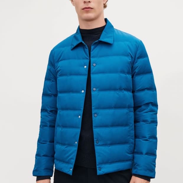 cos 코스 블루 패디드 자켓