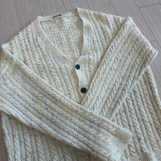 OUR LEGACY 레인보우 케이블 니트 가디건