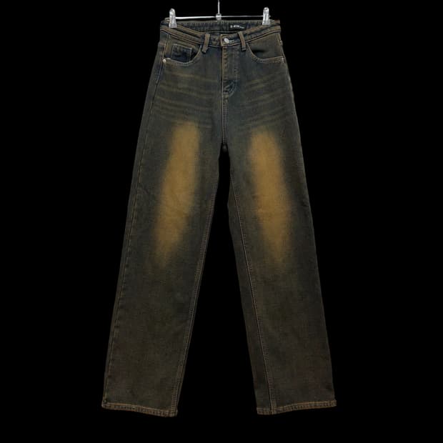 Vintage Brown Sand Washed Denim