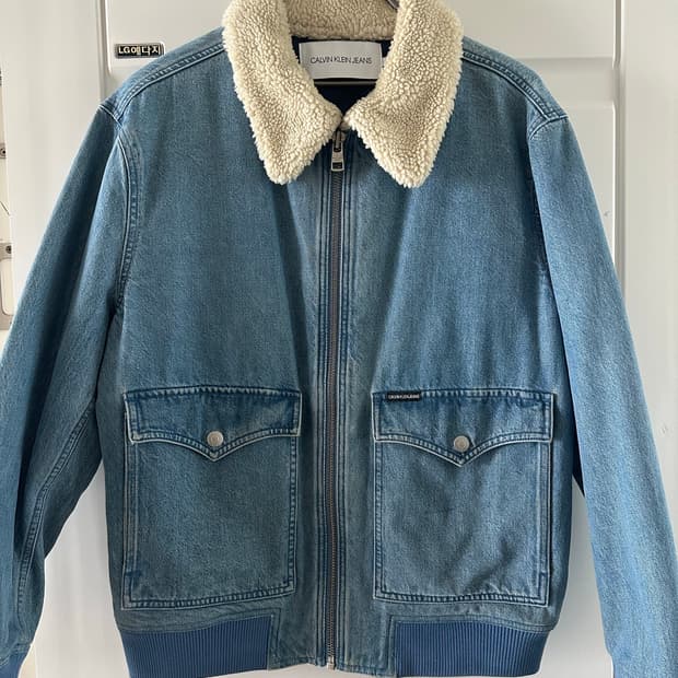 캘빈클라인진스 데님 무스탕