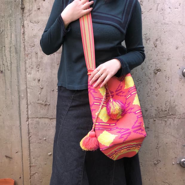 ethnic tangerine bag