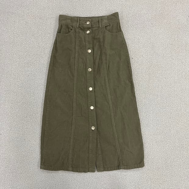 XS 자라 코듀로이 롱 스커트 0225M2