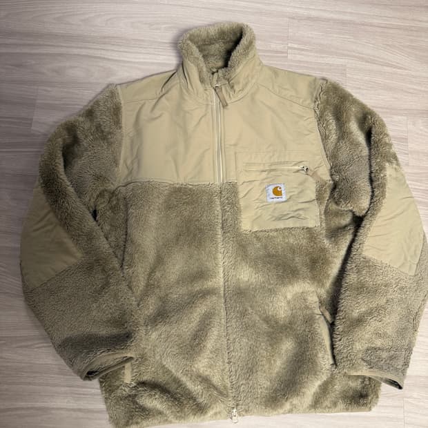 칼하트 쉐르파 플리스 자켓 베이지