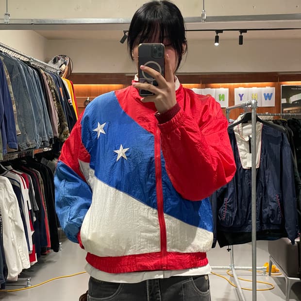 90's 올드스쿨 바람막이  