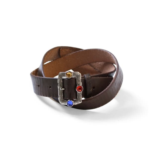 [미개봉새상품/국내배송] 캐피탈 오일드 레더 스터드 디스코 버클 벨트 