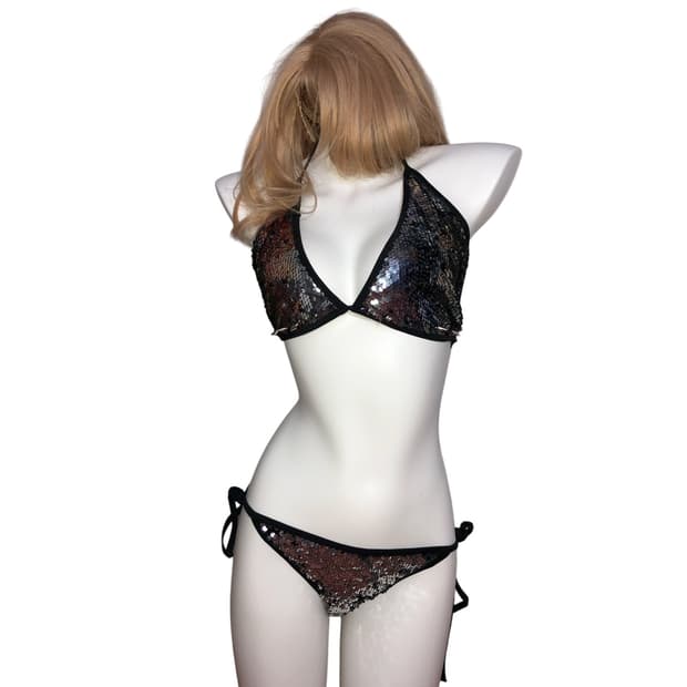 spangle metal bikini