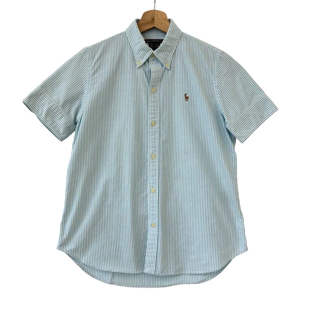 폴로 랄프로렌 스포츠 슬림 핏 스트라이프 반팔 셔츠 M
