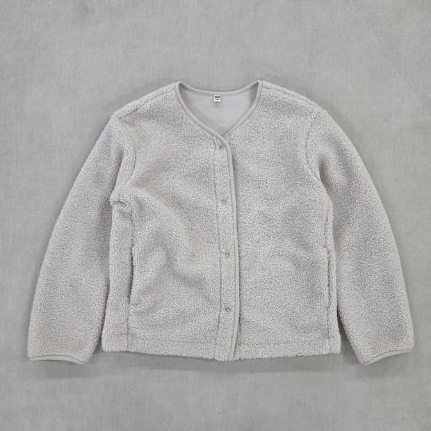 M 유니클로 보아 후리스 릴렉스 가디건 0225J