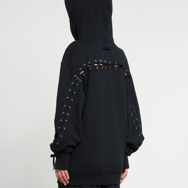 [L,XL]장폴고티에 레이스업 후드티/블랙