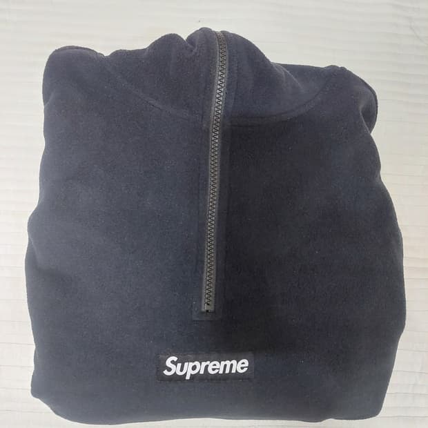 슈프림 폴라텍 하프집후드 M 블랙(23FW)