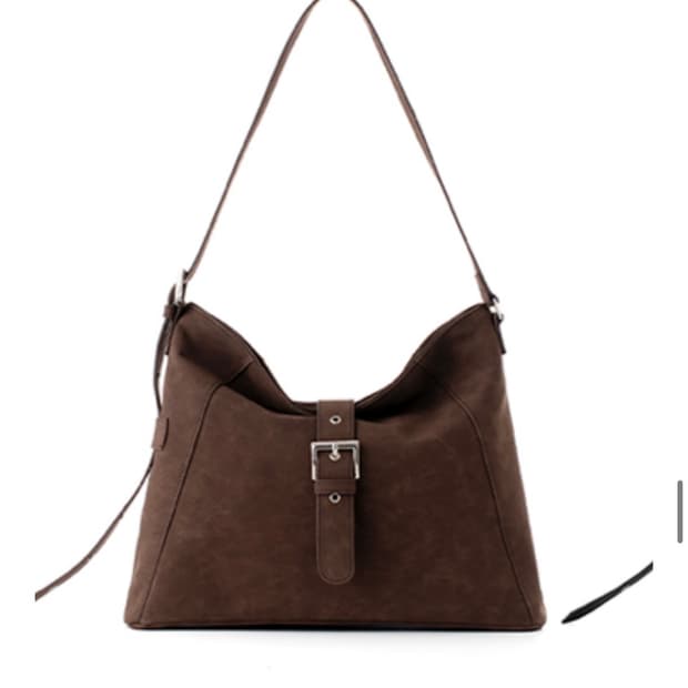 스퀘어라인 차밍 charming 숄더백 스웨이드 브라운