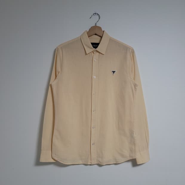 (M) GUESS 게스 긴팔 남방 셔츠 마면 혼방