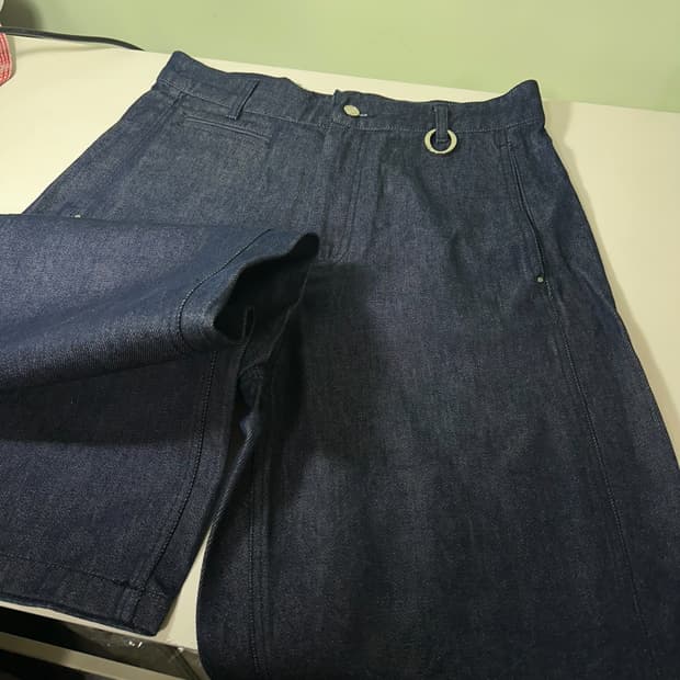 L-XL OBJECT MATTERS 와이드핏 생지 데님팬츠