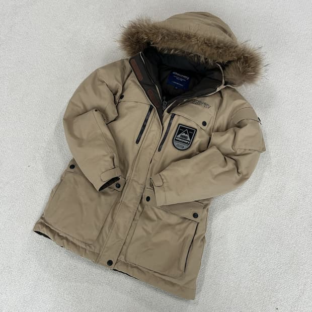 디스커버리 익스페디션 베이지 패딩 점퍼 s