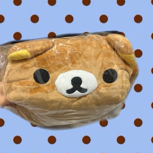 빈티지 리락쿠마 네모 쿠션 방석