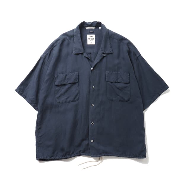 nanamica Open Collar Cupra Hemp Shirt