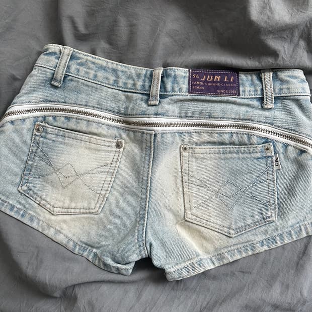 빈티지 지퍼 데님 쇼츠