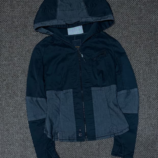 디젤 레이스업 왕후드 집업