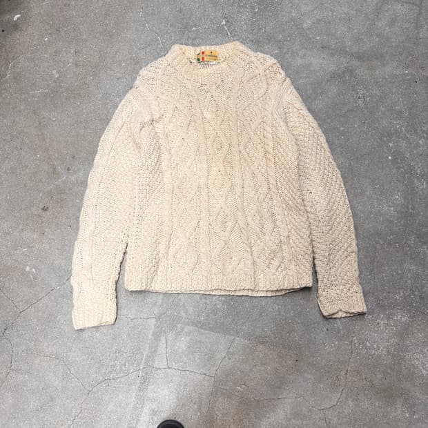 60‘s 피셔맨 버진 울 핸드메이드 니트