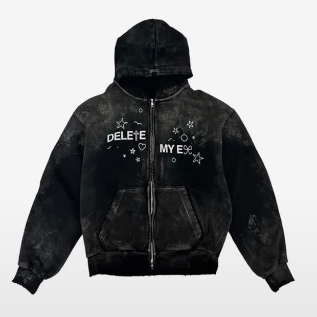 그레일즈 Grailz Deleted my ex zip hoodie 후드집