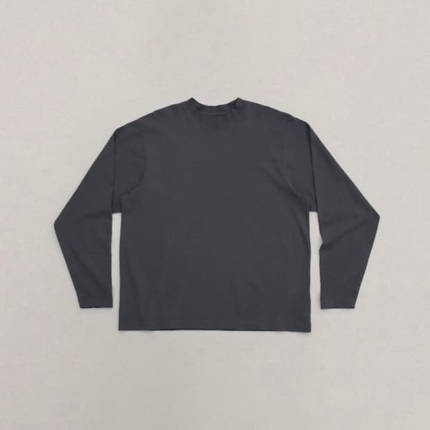 (새상품)이지갭 롱슬리브 티셔츠 다크그레이 L