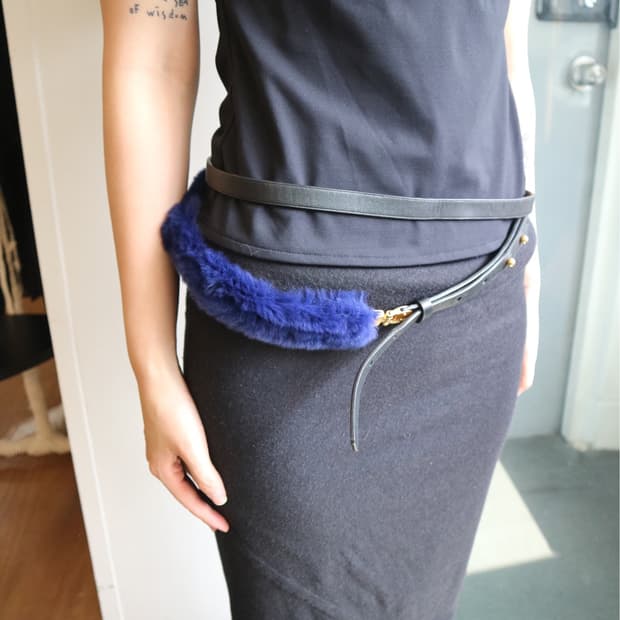 3.1 Phillip Lim leather fur belt