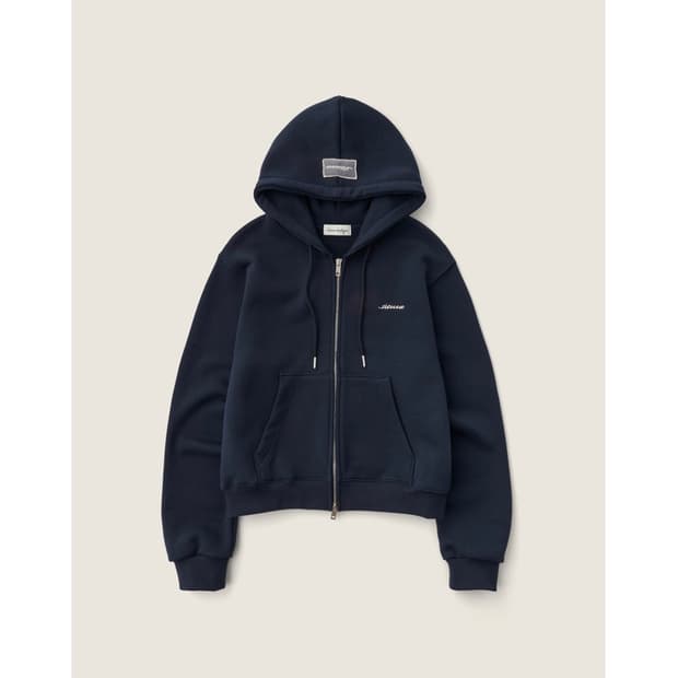 시엔느 클래식 집업 후디 네이비