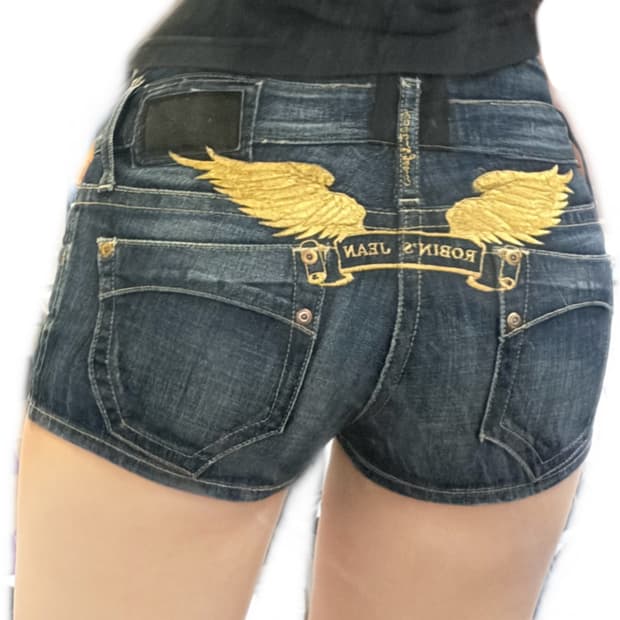 로빈스 진 날개 숏팬츠