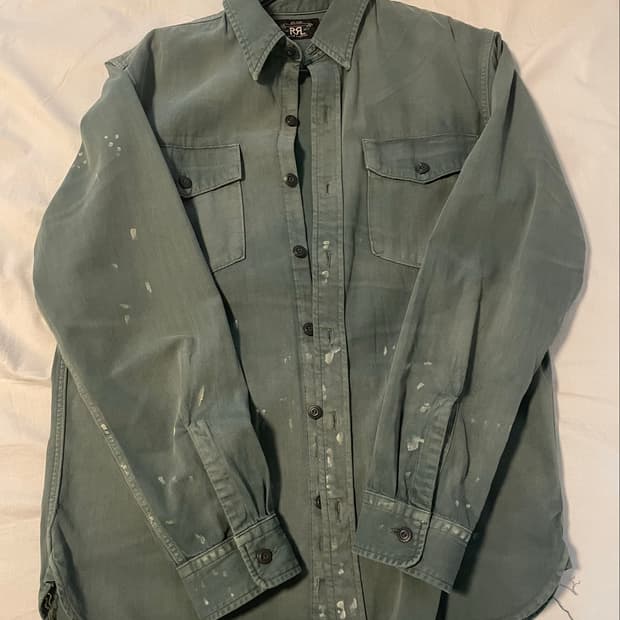 rrl 더블알엘 트윌 워크셔츠 그린 m사이즈