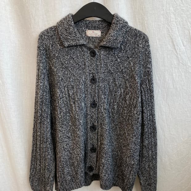 차콜 캐시미어 100% 가디건(M)