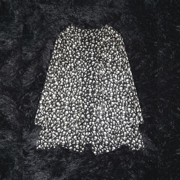 skull graphic see-through cardigan